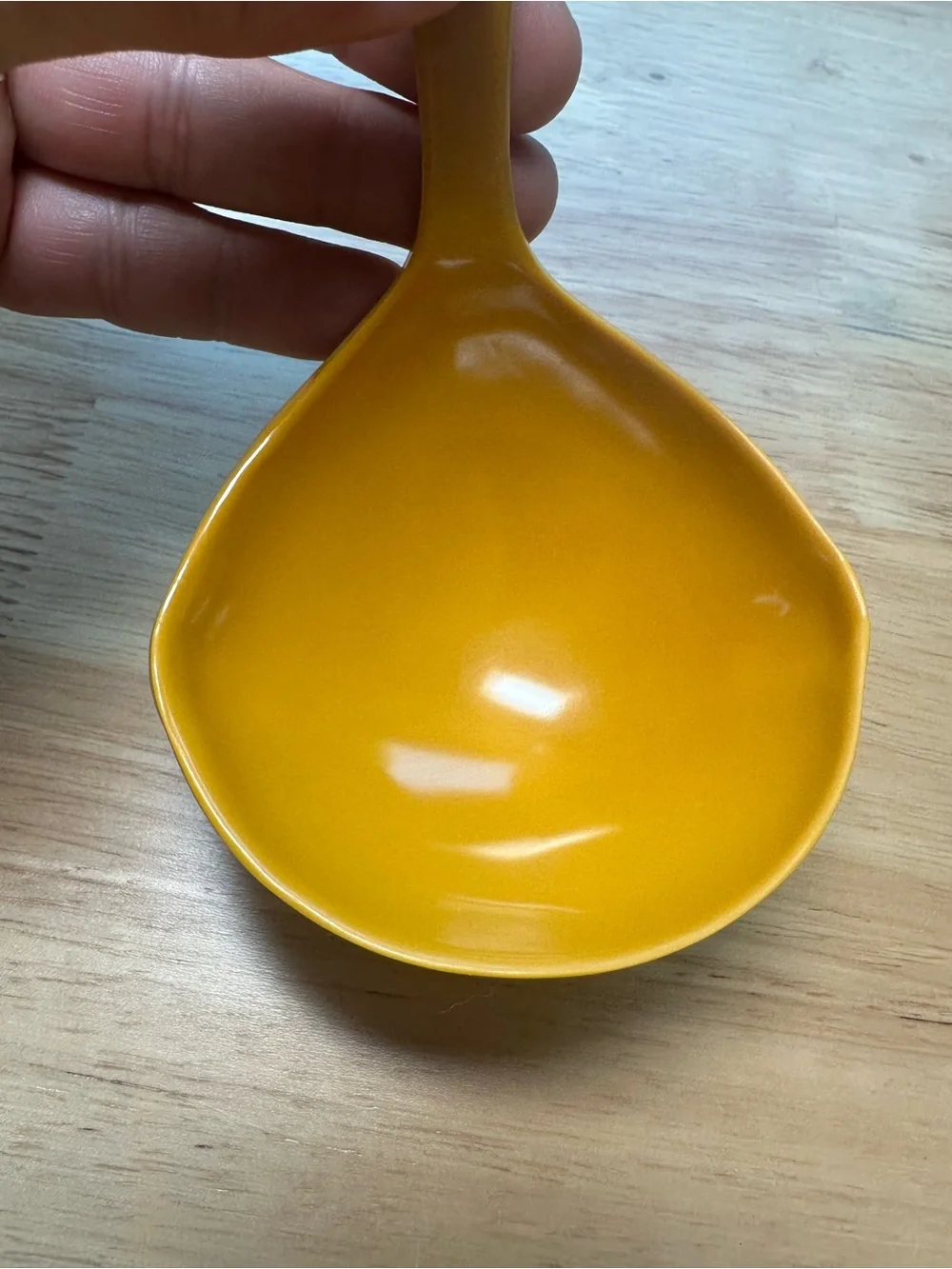 Vintage rare melamine ware Yellow Serving Ladle serving spoon retro